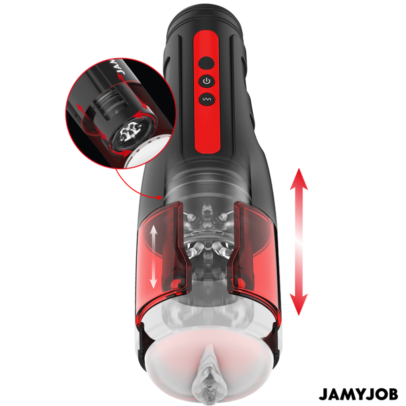 JAMYJOB - CYCLONE AUTOMATIC VAGINAL MASTURBATOR 10 ROTATION AND THRUST MODES