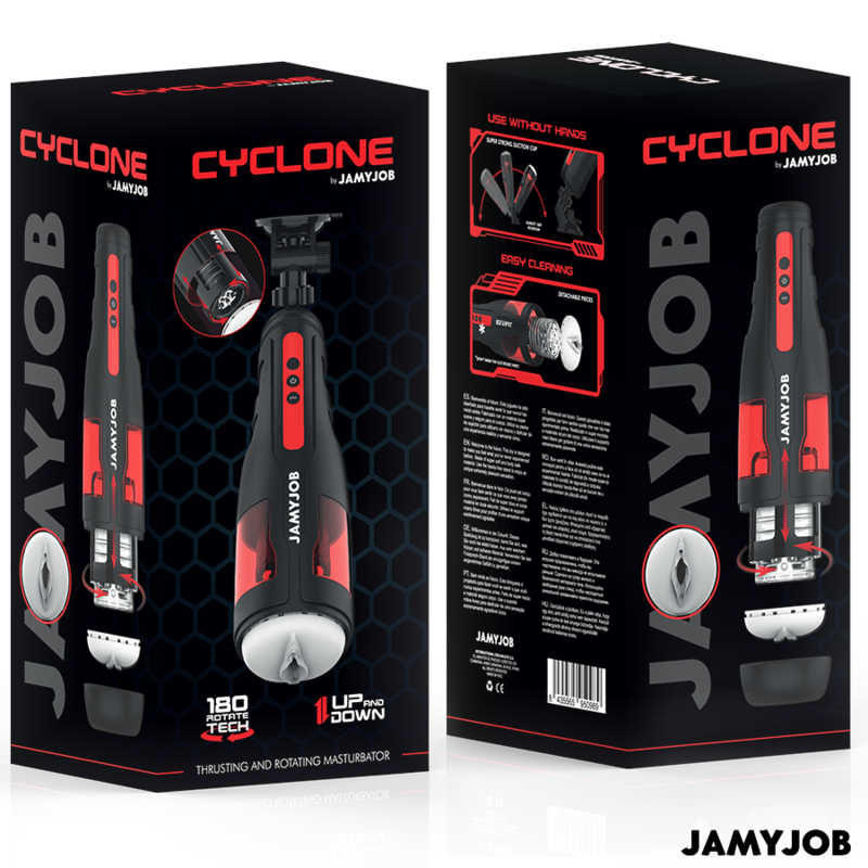 JAMYJOB - CYCLONE AUTOMATIC VAGINAL MASTURBATOR 10 ROTATION AND THRUST MODES