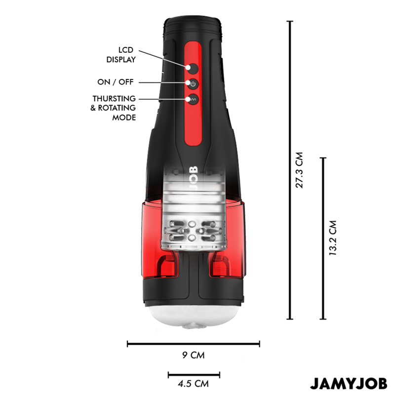 JAMYJOB - CYCLONE AUTOMATIC VAGINAL MASTURBATOR 10 ROTATION AND THRUST MODES