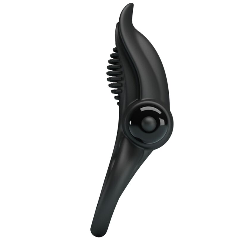 PRETTY LOVE - ANNEAU VIBRANT DOUBLE + STIMULATEUR CLITORIAL 10 VIBRATIONS NOIR