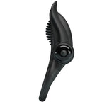 PRETTY LOVE - ANNEAU VIBRANT DOUBLE + STIMULATEUR CLITORIAL 10 VIBRATIONS NOIR