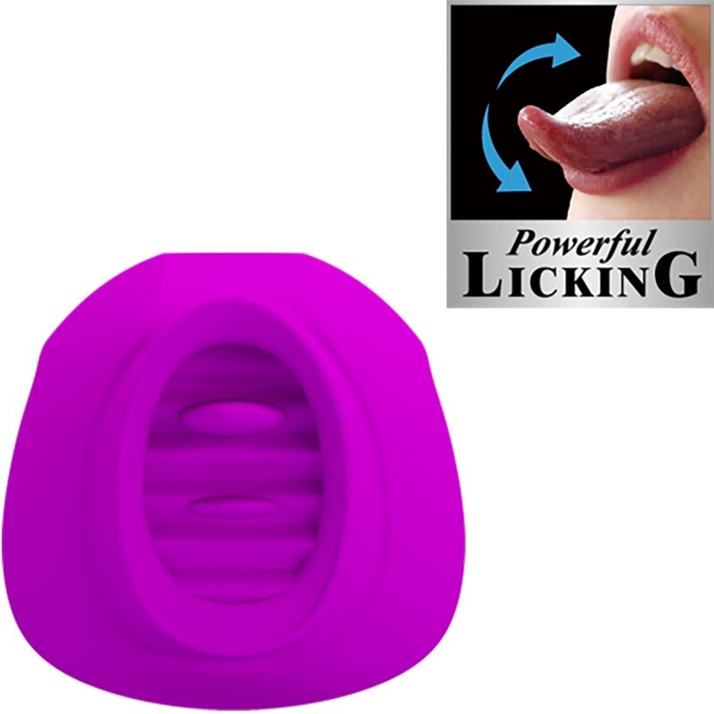 PRETTY LOVE - ESTELLE CLITORAL STIMULATOR WITH TONGUE 12 VIBRATIONS PURPLE