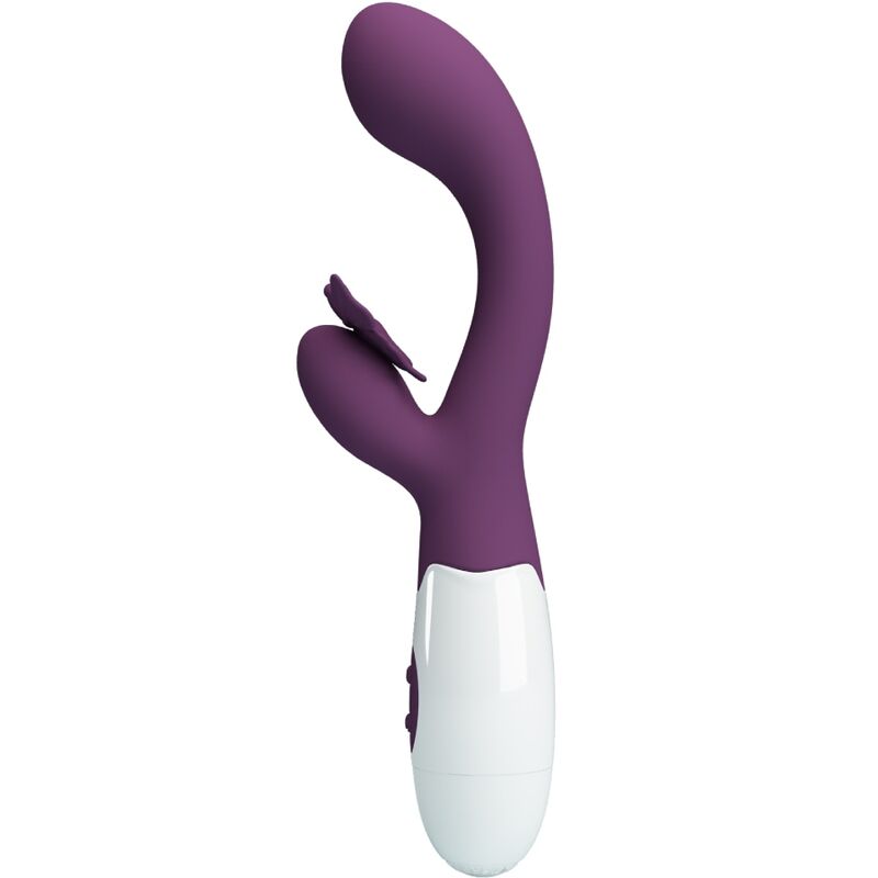 PRETTY LOVE - VIBRATEUR LAPIN BAISER PAPILLON ET STIMULATEUR DE POINT G VIOLET
