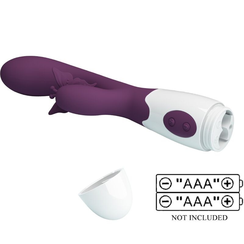 PRETTY LOVE - VIBRATEUR LAPIN BAISER PAPILLON ET STIMULATEUR DE POINT G VIOLET