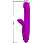 PRETTY LOVE - ANGELIQUE MULTIFUNCTIONAL VIBRATOR + CLITORAL STIMULATOR PURPLE
