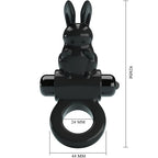 PRETTY LOVE - ANELLO VIBRATORE CONIGLIO ECCITANTE 10 VIBRAZIONI NERO