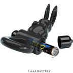 PRETTY LOVE - ANNEAU VIBRANT LAPIN NOIR À 10 VIBRATIONS EXCITANTES