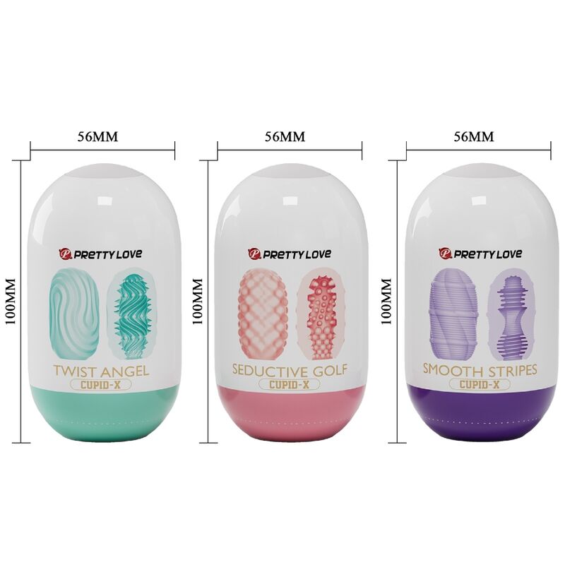 JOLI AMOUR - CUPIDON X 18 MASTURBATEURS MASCULINS TEXTURES DIFFÉRENTES