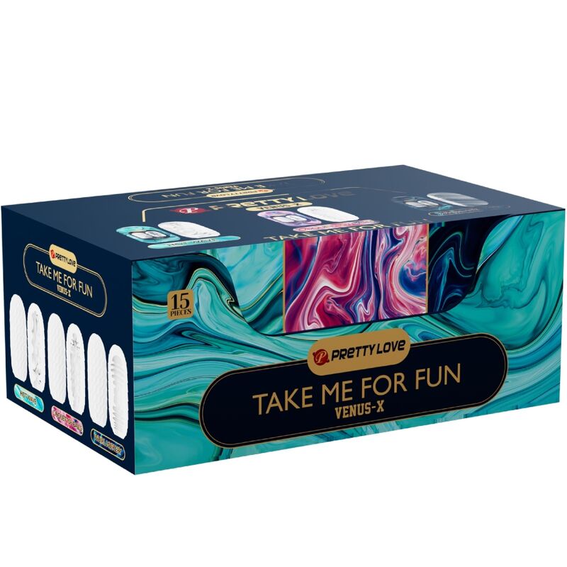 PRETTY LOVE - VENUS X 15 WHITE SILICONE MALE MASTURBATORS