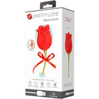 PRETTY LOVE - ROSE LOVER CLITORAL STIMULATOR ROSE 12 VIBRATIONS RED
