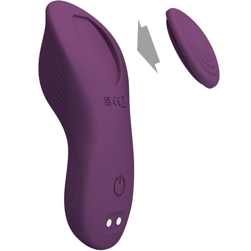 PRETTY LOVE - MANE LAY ON CLITORAL MASSAGER 10 VIBRATIONS REMOTE CONTROL PURPLE