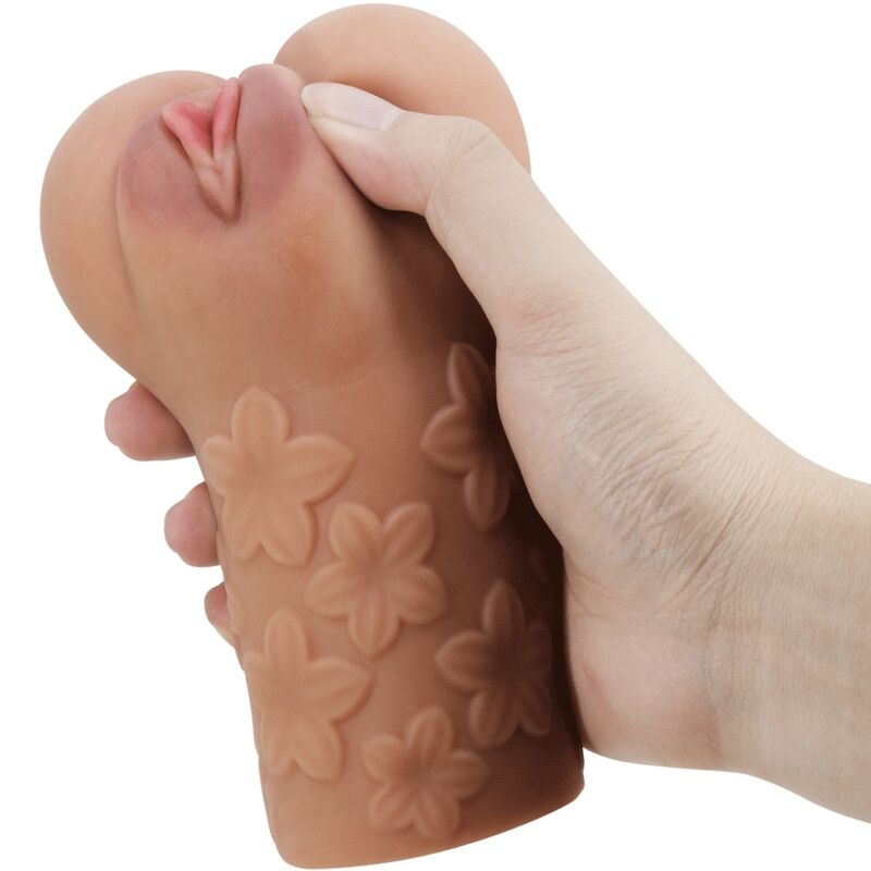 CRAZY BULL - DESIGN VAGIN ET ANO ÉCARLATE AVEC FLEURS DE CHAIR