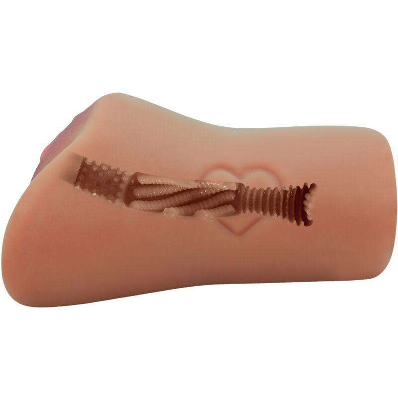 CRAZY BULL - VAGIN ET ANO ÉCARLATES AVEC DESIGN CŒUR DE CHAIR