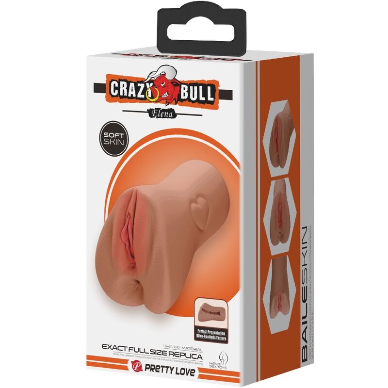 CRAZY BULL - VAGIN ET ANO ÉCARLATES AVEC DESIGN CŒUR DE CHAIR