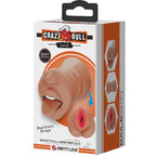 CRAZY BULL - SARAH DOUBLE MASTURBATEUR BOUCHE ET VIANDE VAGINALE