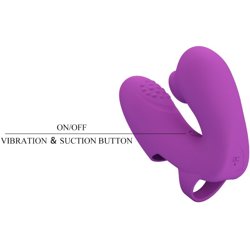 JOLI AMOUR - VIBRATEUR À DOIGTS ATHENA AVEC STIMULATEUR CLITORIAL VIOLET