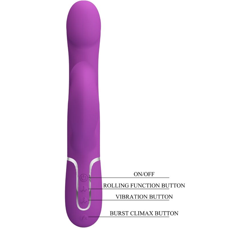 PRETTY LOVE - 4-IN-1 MULTIFUNCTIONAL VIBRATOR AND STIMULATOR, PURPLE