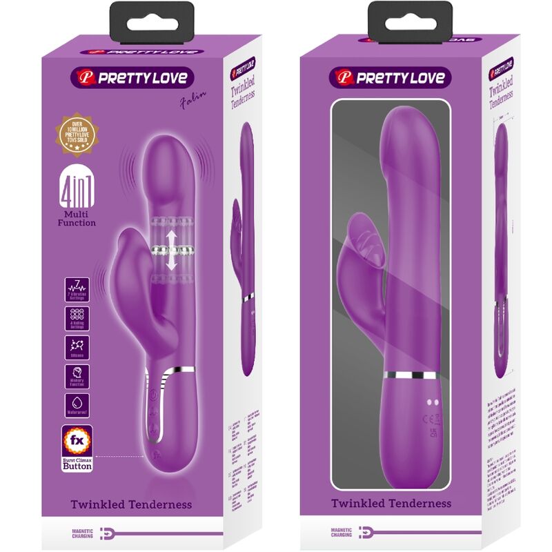 PRETTY LOVE - 4-IN-1 MULTIFUNCTIONAL VIBRATOR AND STIMULATOR, PURPLE