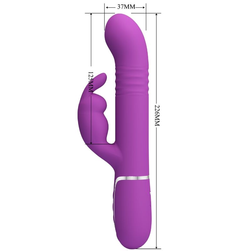 PRETTY LOVE - COALE VIBRATEUR MULTIFONCTIONNEL LAPIN VIOLET 4 EN 1