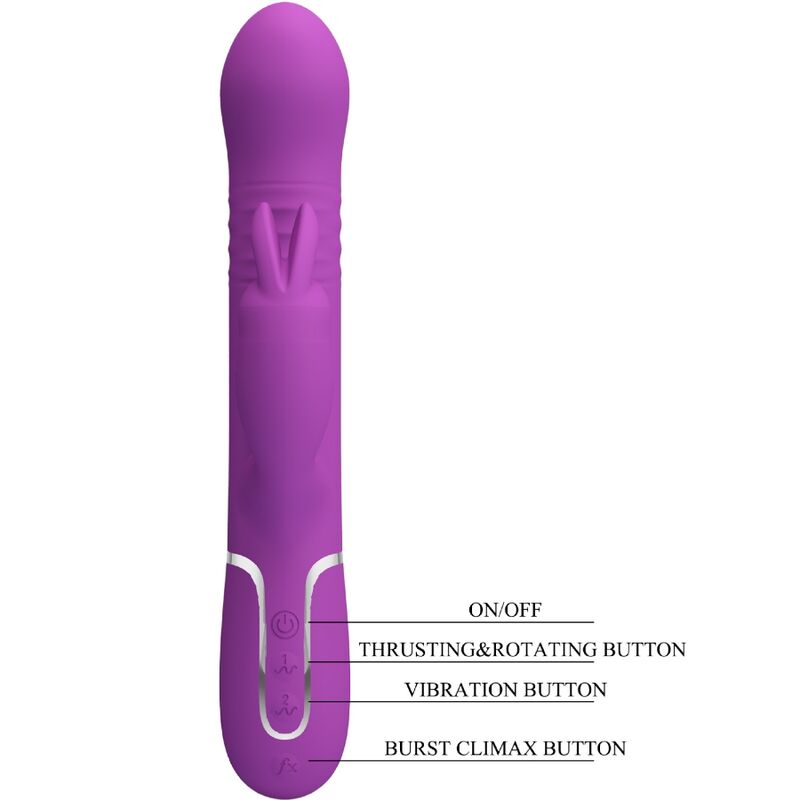 PRETTY LOVE - COALE VIBRATEUR MULTIFONCTIONNEL LAPIN VIOLET 4 EN 1