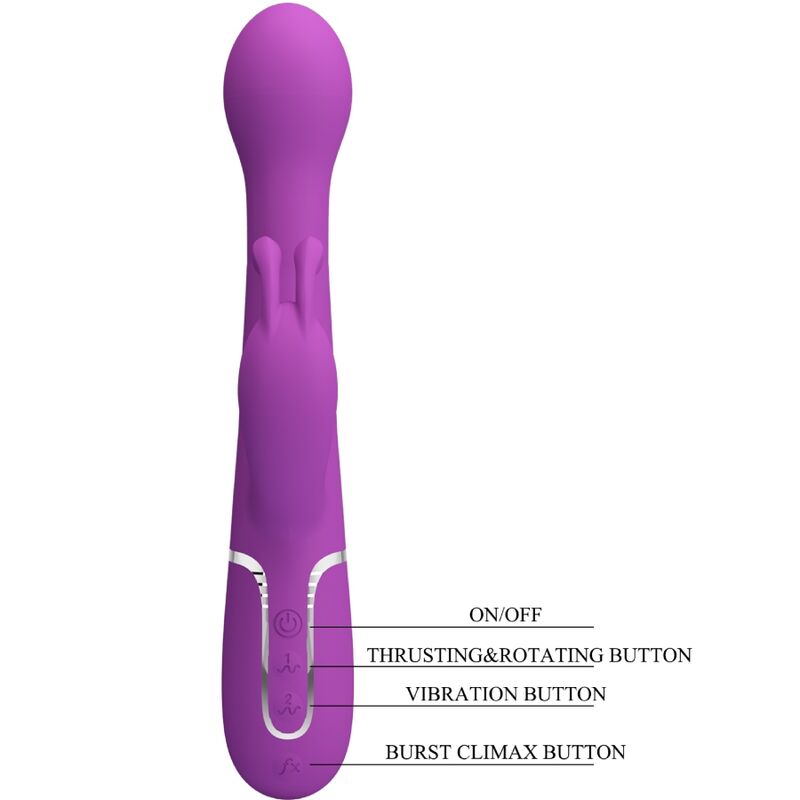 PRETTY LOVE - DEJON 3 IN 1 MULTIFUNCTIONAL PURPLE RABBIT VIBRATOR