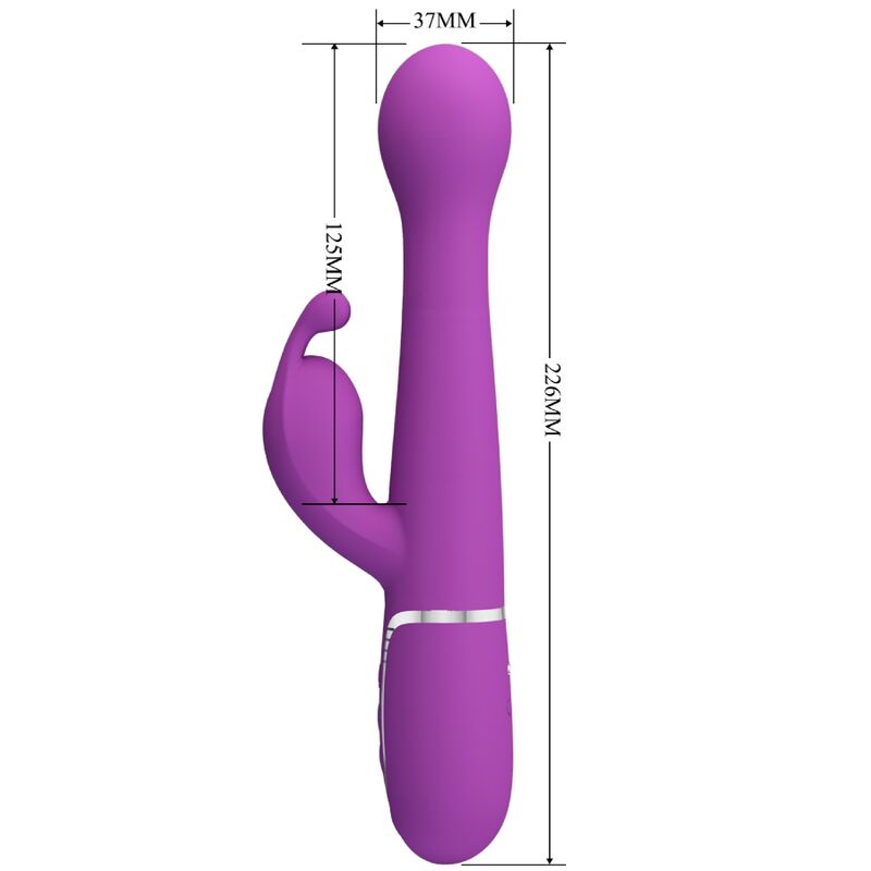PRETTY LOVE - DEJON 3 IN 1 MULTIFUNCTIONAL PURPLE RABBIT VIBRATOR