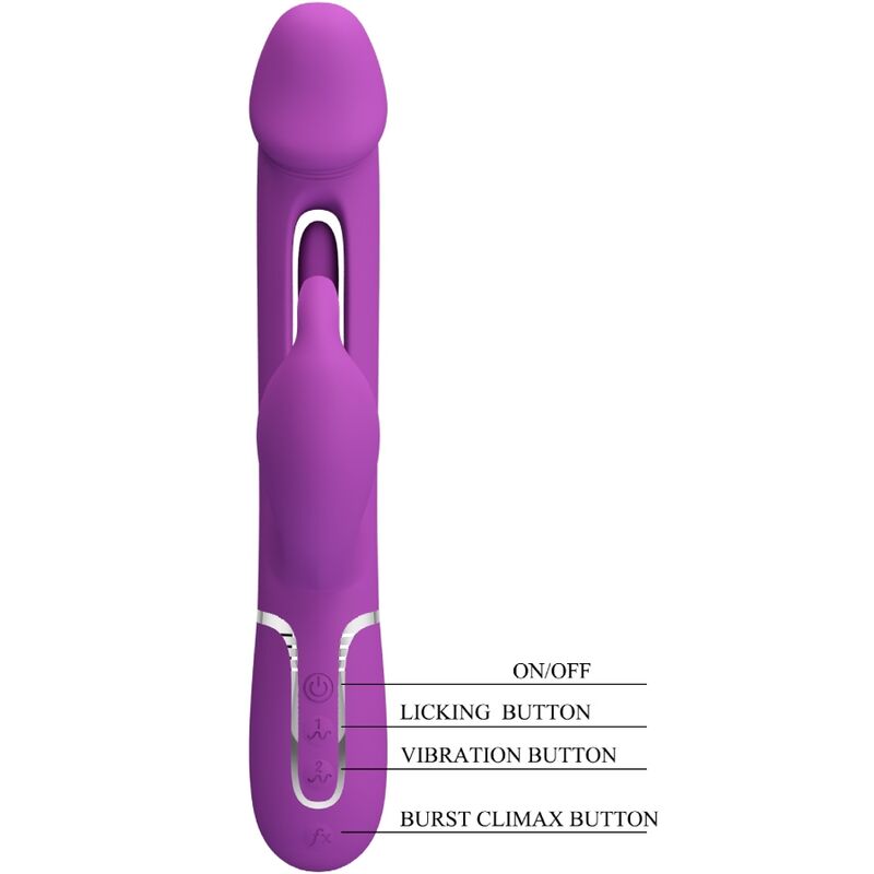 PRETTY LOVE - KAMPAS 3 IN 1 MULTIFUNCTIONAL PURPLE RABBIT VIBRATOR