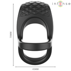 INTENSE - ALEX DOUBLE COCK RING VIBRATOR 10 VIBRATIONS BLACK