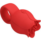 PRETTY LOVE - JAE ROSE-SHAPED FINGER VIBRATOR 10 VIBRATIONS RED