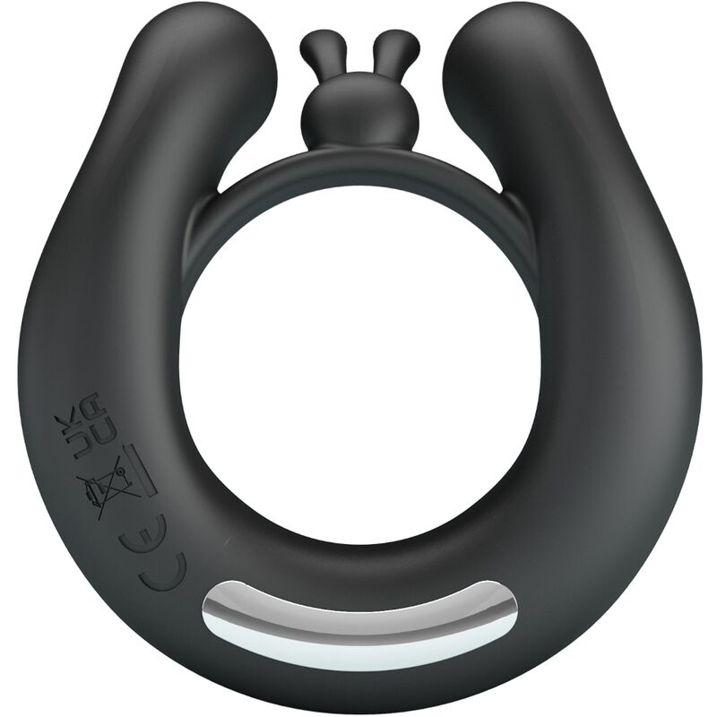 PRETTY LOVE - DAHLIA VIBRATING RING + 12-VIBRATION CLITORAL STIMULATOR BLACK