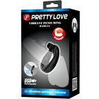 PRETTY LOVE - DAHLIA VIBRATING RING + 12-VIBRATION CLITORAL STIMULATOR BLACK