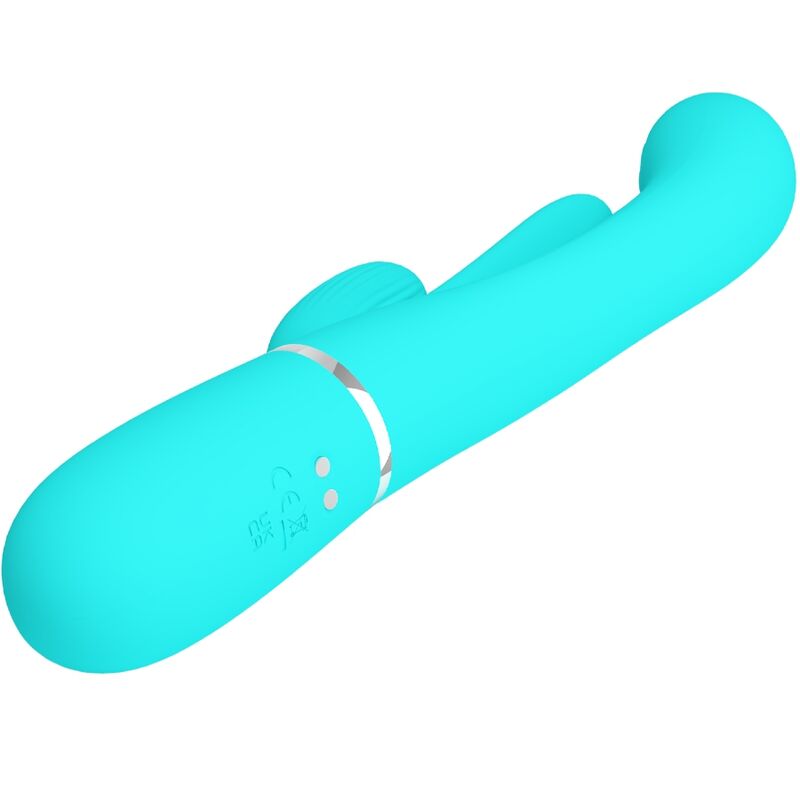 PRETTY LOVE - SHANIA TRIPLE RABBIT 3-IN-1 MULTIFUNCTIONAL VIBRATOR BLUE