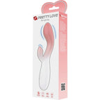 PRETTY LOVE - VIBRATEUR POINT G + STIMULATEUR CLITORIAL 30 VIBRATIONS ROSE