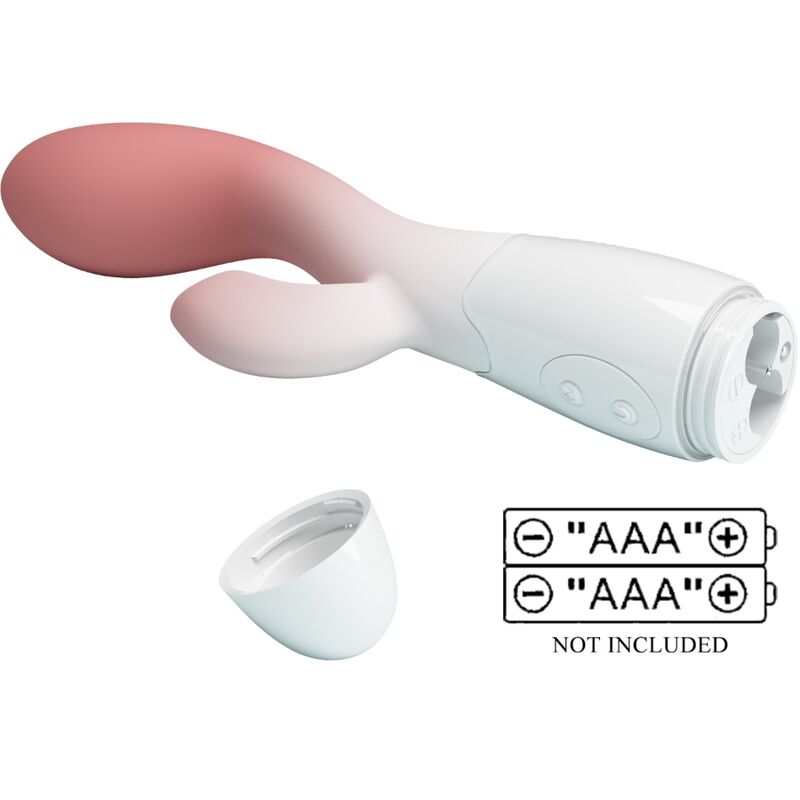 PRETTY LOVE - VIBRATEUR POINT G + STIMULATEUR CLITORIAL 30 VIBRATIONS ROSE