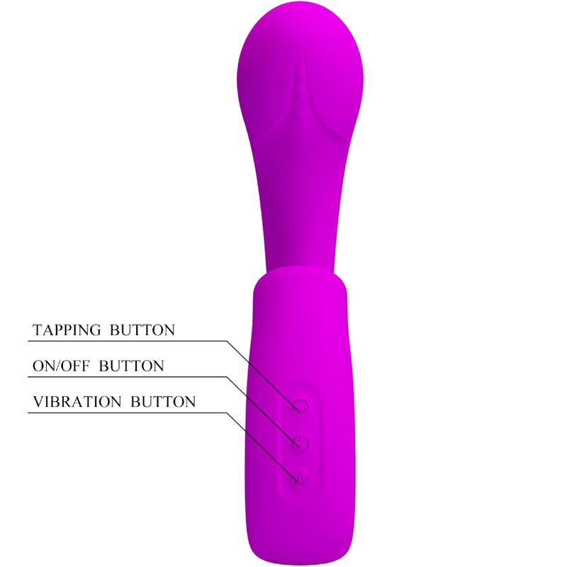 PRETTY LOVE - SIBEL VIBRATEUR POINT G + STIMULATEUR CLITORIAL 10 VIBRATIONS VIOLET