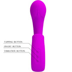 PRETTY LOVE - SIBEL VIBRATEUR POINT G + STIMULATEUR CLITORIAL 10 VIBRATIONS VIOLET