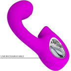 PRETTY LOVE - SIBEL VIBRATEUR POINT G + STIMULATEUR CLITORIAL 10 VIBRATIONS VIOLET