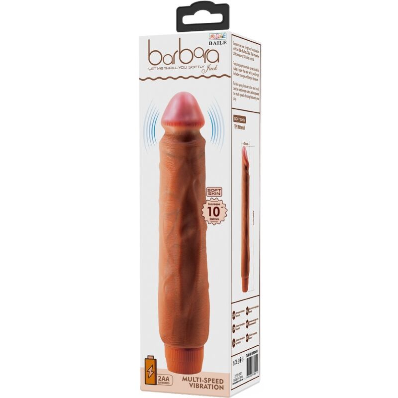 BAILE - JACK REALISTIC VIBRATOR 26 CM MULATTO