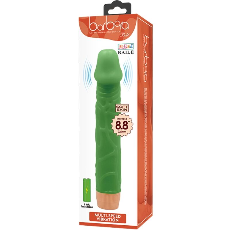 BAILE - BILL VIBRATEUR RÉALISTE 22,5 CM VERT