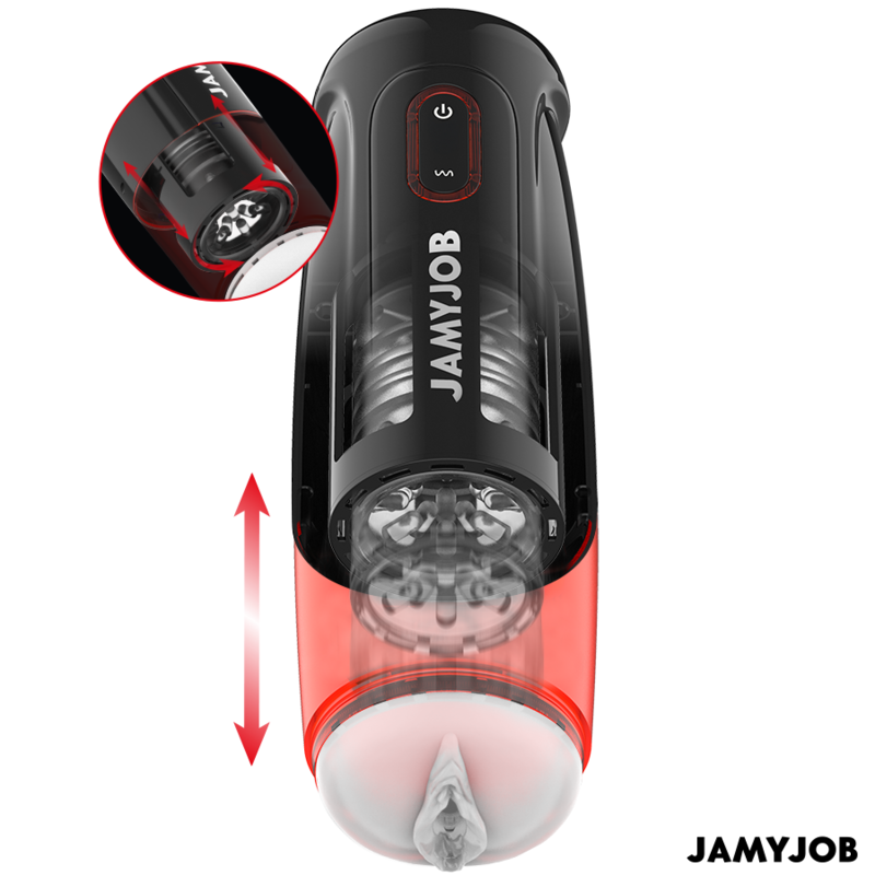 JAMYJOB - STORM AUTOMATIC VAGINAL MASTURBATOR 10 ROTATION AND THRUST MODES