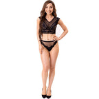 LIVCO CORSETTI FASHION - ELIN LC 20212 BRA + BLACK PANTS S/M