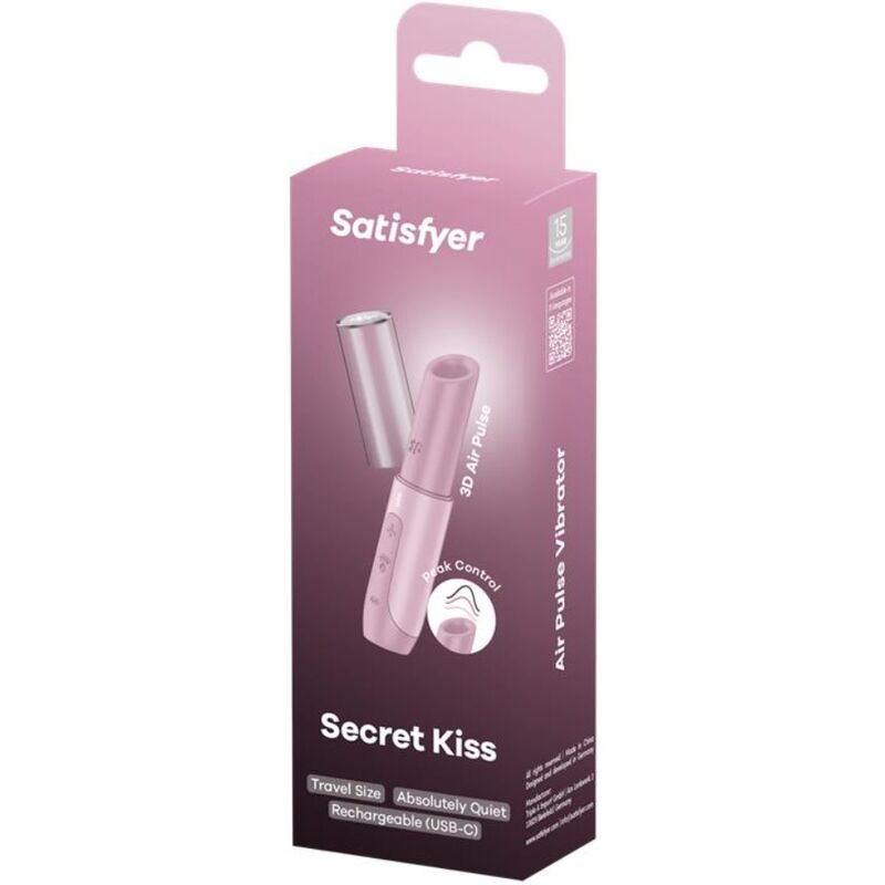 SATISFYER - SECRET KISS WAVE CLITORAL STIMULATOR PINK