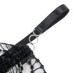 SUBBLIME - 955212 TRANSPARENT BODYSUIT WITH HOLLOWED BLACK LACE S/M