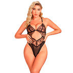 SUBBLIME - 955212 BODY TRASPARENTE CON PIZZO NERO CAVATO S/M