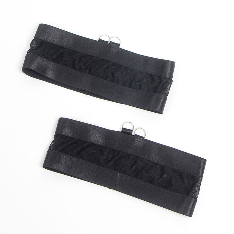 SUBBLIME - 955243 BLACK BONDAGE BRA WITH GARTER L/XL