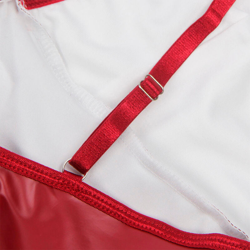 SUBBLIME - 955403 BURGUNDY LEATHER STRAPS DRESS L/XL