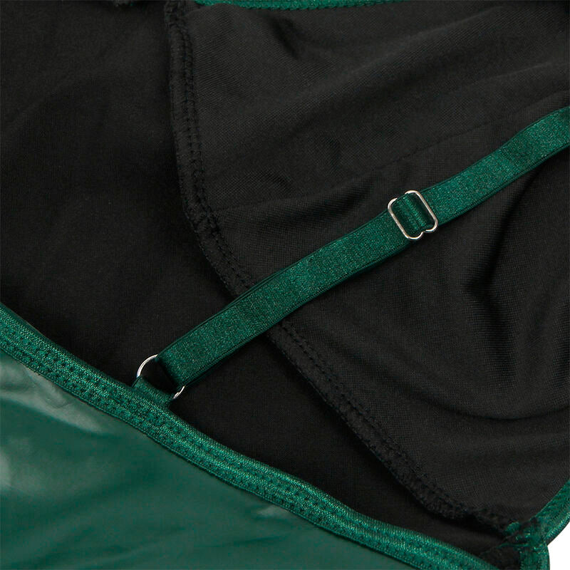 SUBBLIME - 955434 ABITO CON SPALLINE IN PELLE VERDE S/M