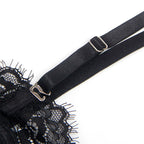 SUBBLIME - 955496 LACE BODYSUIT WITH BOWS AND GARTERS BLACK S/M