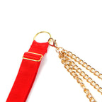 SUBBLIME - 955519 RED MESH HEART AND CHAIN ​​BRA SET S/M