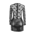 SUBBLIME - 955595 LONG-SLEEVED DRESS WITH BLACK LACE S/M